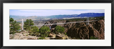 Framed Suspension Bridge Across Royal Gorge Print