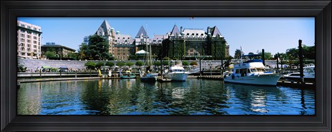 Framed Yachts at marina, Brentwood College, Victoria, British Columbia, Canada Print