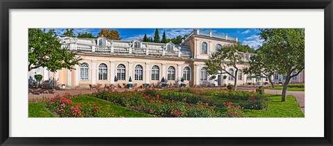 Framed Garden outside a palace, Peterhof Grand Palace, St. Petersburg, Russia Print