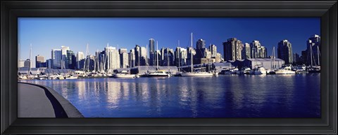 Framed Marina View, Vancouver, British Columbia, Canada 2013 Print
