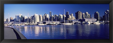 Framed Marina View, Vancouver, British Columbia, Canada 2013 Print