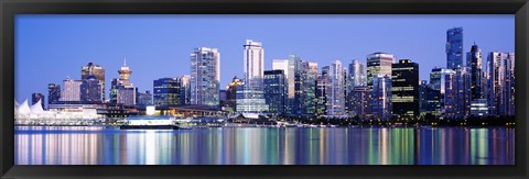 Framed Vancouver skyline, British Columbia, Canada Print