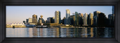 Framed Vancouver skyline at dusk, British Columbia, Canada 2013 Print
