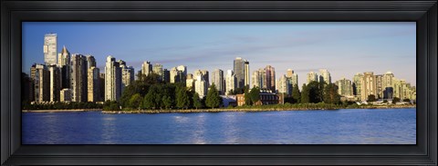Framed City skyline, Vancouver, British Columbia, Canada Print