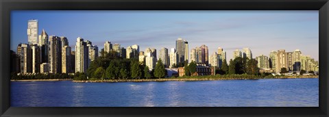 Framed City skyline, Vancouver, British Columbia, Canada Print