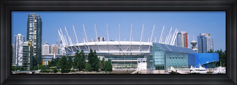Framed Stadium at the waterfront, BC Place Stadium, Vancouver, British Columbia, Canada Print