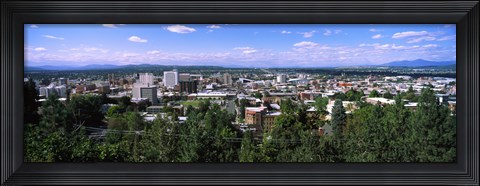 Framed High angle view of a city, Spokane, Washington State Print