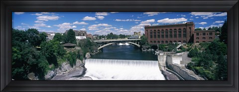 Framed Monroe Street Bridge across Spokane River, Spokane, Washington State Print
