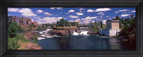 Framed Howard Street Bridge over Spokane Falls, Spokane, Washington State, USA Print
