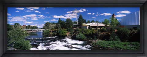 Framed Imax Theater with Spokane Falls, Spokane, Washington State, USA Print