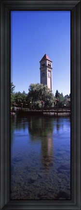 Framed Clock Tower at Riverfront Park, Spokane, Washington State, USA Print