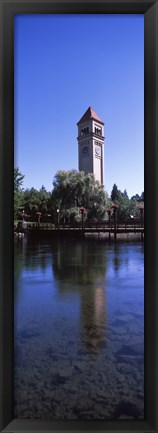 Framed Clock Tower at Riverfront Park, Spokane, Washington State, USA Print