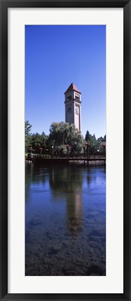 Framed Clock Tower at Riverfront Park, Spokane, Washington State, USA Print