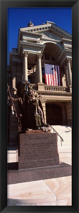 Framed Statue at Wyoming State Capitol, Cheyenne, Wyoming, USA Print