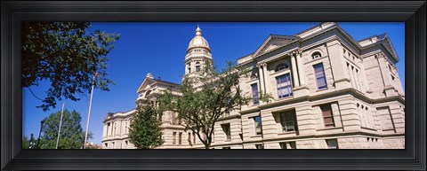 Framed Low angle view of a government building, Wyoming State Capitol, Cheyenne, Wyoming, USA Print