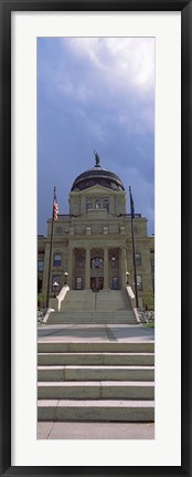 Framed Steps to Montana State Capitol Building, Helena, Montana Print