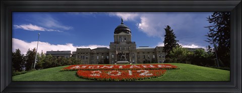Framed Formal garden in front of a government building, State Capitol Building, Helena, Montana, USA Print