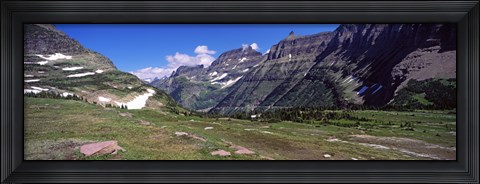 Framed Mountains on a landscape, US Glacier National Park, Montana, USA Print