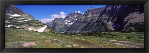 Framed Mountains on a landscape, US Glacier National Park, Montana, USA Print