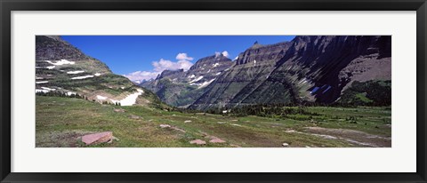 Framed Mountains on a landscape, US Glacier National Park, Montana, USA Print