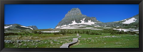 Framed Hidden Lake Nature Trail at US Glacier National Park, Montana, USA Print