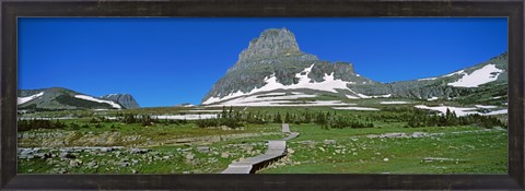 Framed Hidden Lake Nature Trail at US Glacier National Park, Montana, USA Print