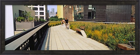 Framed Walkway in a linear park, High Line, New York City, New York State, USA Print