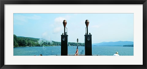 Framed View from the Minne Ha Ha Steamboat, Lake George, New York State, USA Print