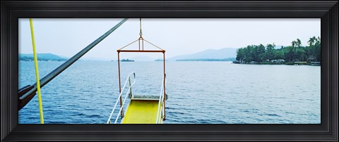 Framed Lake George viewed from a steamboat, New York State, USA Print