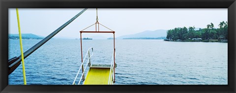 Framed Lake George viewed from a steamboat, New York State, USA Print