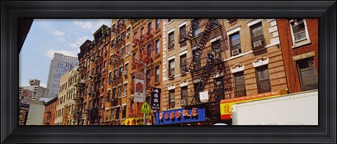 Framed Buildings in a street, Mott Street, Chinatown, Manhattan, New York City, New York State Print