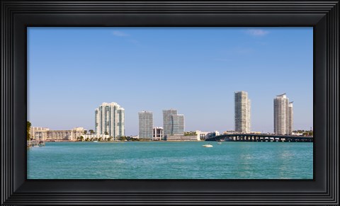 Framed Miami Skyline from a Distance, Florida, USA 2013 Print
