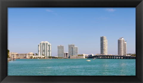 Framed Miami Skyline from a Distance, Florida, USA 2013 Print