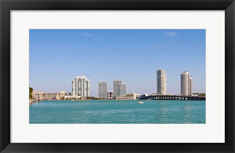 Framed Miami Skyline from a Distance, Florida, USA 2013 Print