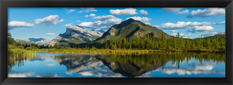 Framed Mount Rundle and Sulphur Mountain, Banff National Park, Alberta, Canada Print