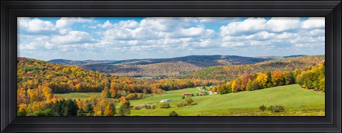 Framed Trees on hill during autumn, New York State, USA Print