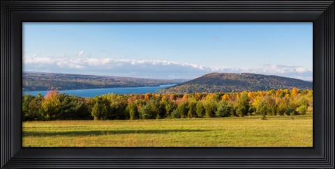 Framed Bluff on Keuka Lake in autumn, Finger Lakes, New York State, USA Print
