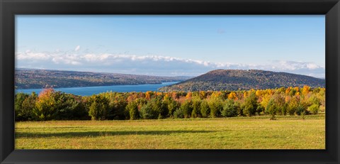Framed Bluff on Keuka Lake in autumn, Finger Lakes, New York State, USA Print