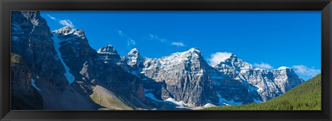 Framed Mountains over Moraine Lake in Banff National Park in the Canadian Rockies near Lake Louise, Alberta, Canada Print