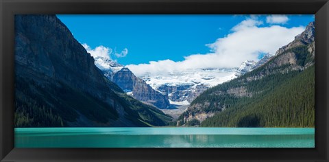 Framed Lake Louise with Canadian Rockies in the background, Banff National Park, Alberta, Canada Print