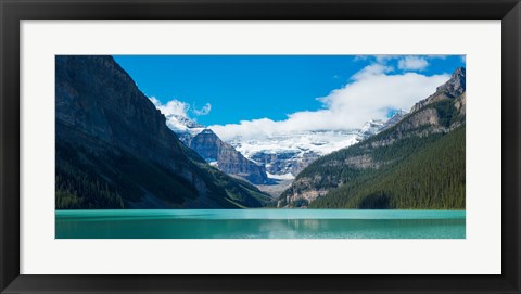 Framed Lake Louise with Canadian Rockies in the background, Banff National Park, Alberta, Canada Print