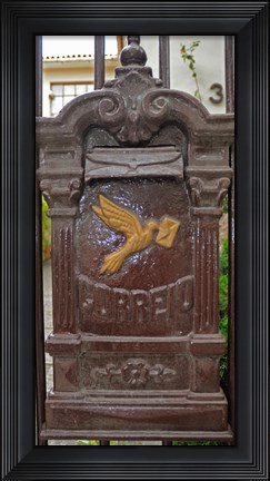 Framed Mailbox on a gate of a house, Rio De Janeiro, Brazil Print