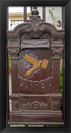 Framed Mailbox on a gate of a house, Rio De Janeiro, Brazil Print