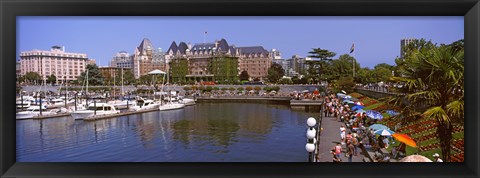 Framed Inner Harbor, Victoria, Vancouver Island, British Columbia, Canada Print