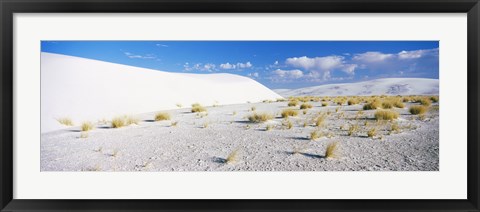 Framed White Sands and Blue Sky, New Mexico Print