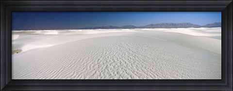Framed White Sands with Mountains in the Distance, New Mexico Print