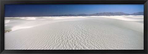 Framed White Sands with Mountains in the Distance, New Mexico Print