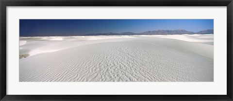 Framed White Sands with Mountains in the Distance, New Mexico Print