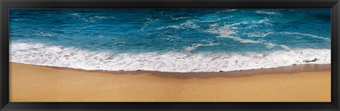 Framed Beach shoreline in Todos Santos, Baja California Sur, Mexico Print