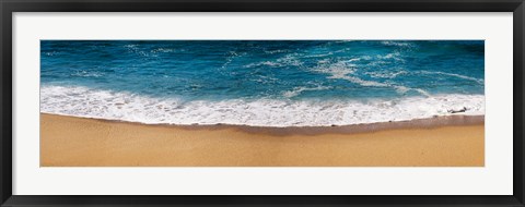 Framed Beach shoreline in Todos Santos, Baja California Sur, Mexico Print